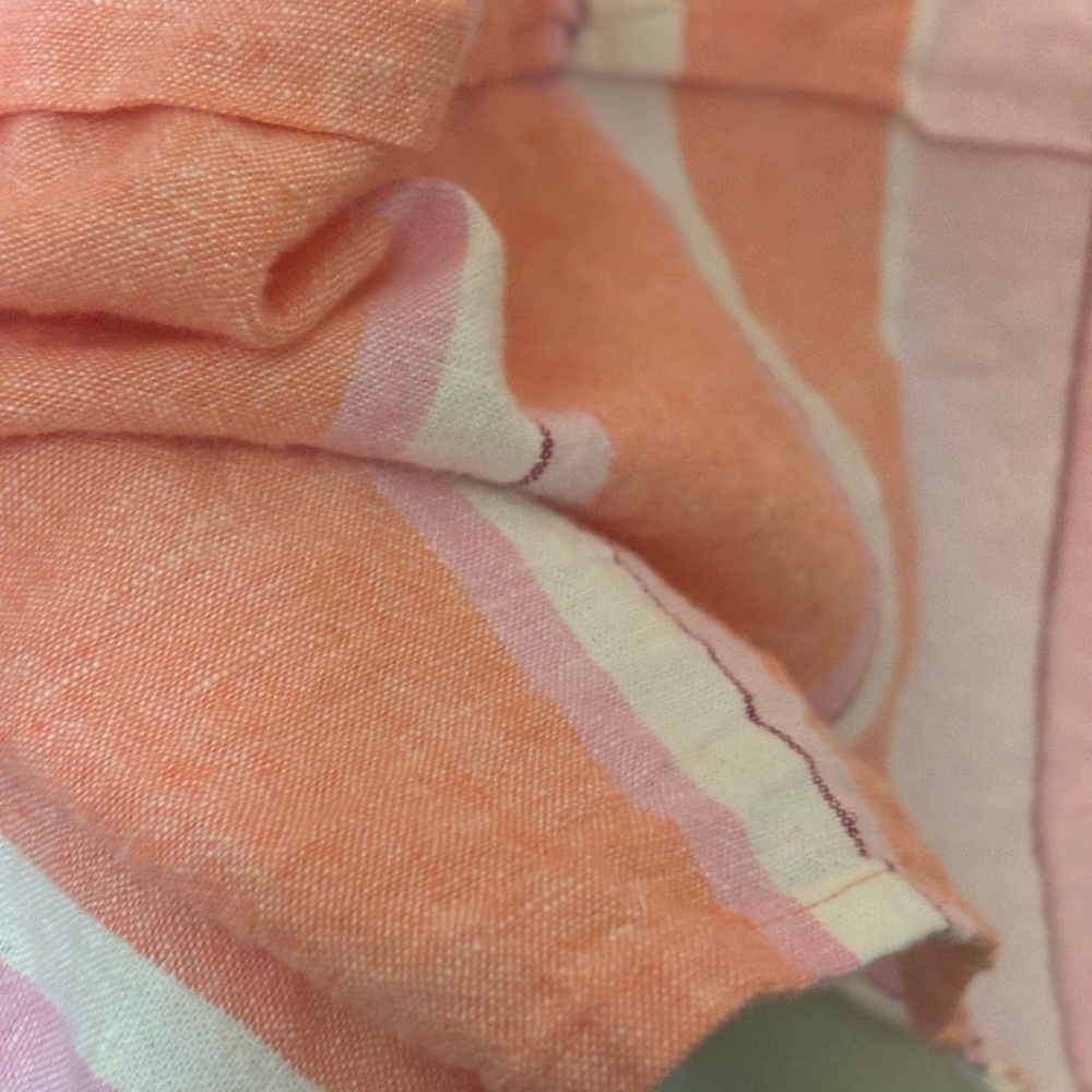 M&S Linen Viscose Pink Mix Striped Flowy Dress, Marks & Spencer - Picture 3 of 7